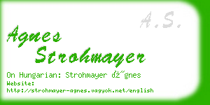 agnes strohmayer business card